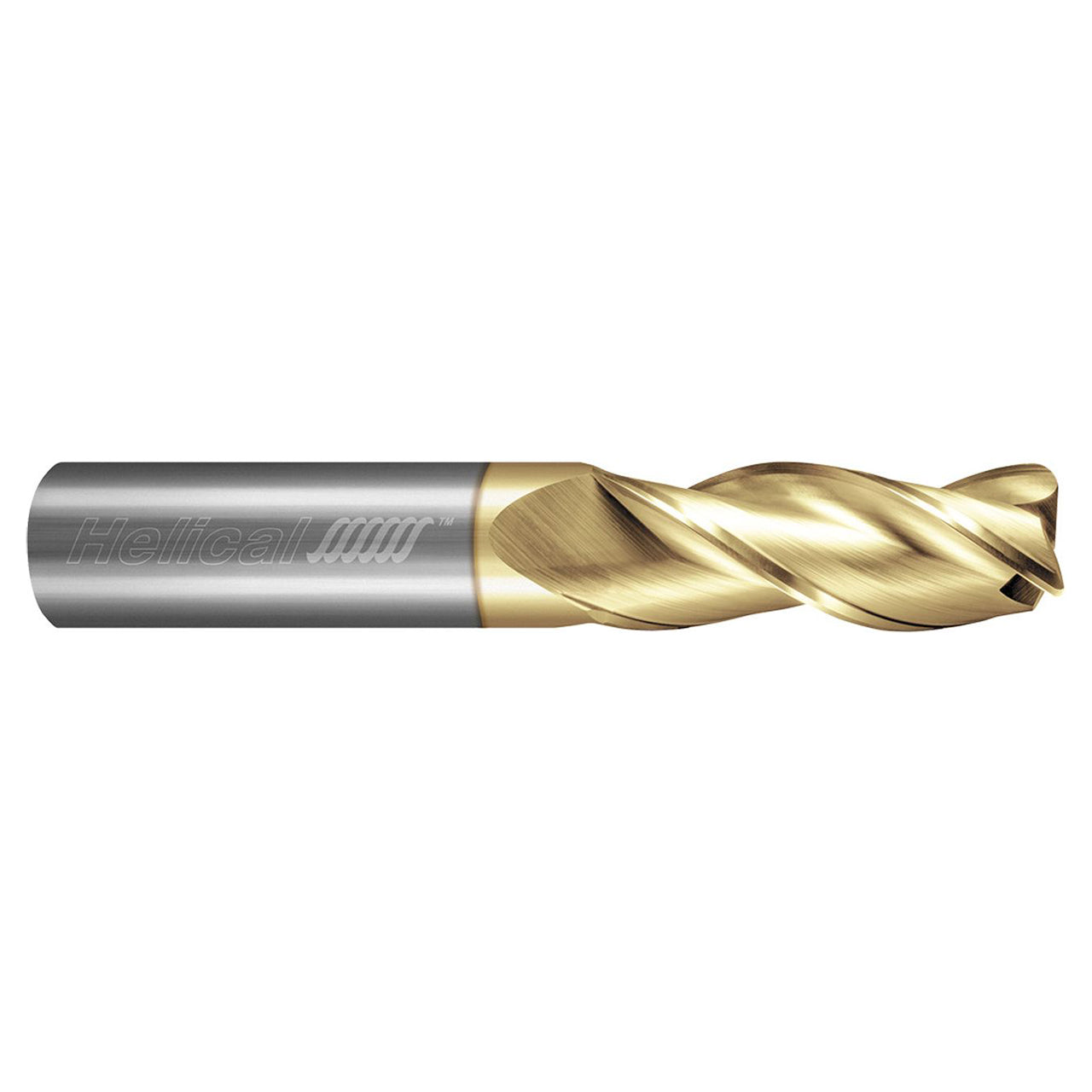 Helical Solutions 88010 | H35AL-3 0.2500" Diameter x 0.2500" Shank x 3.0000" OAL x 0.0300" Radius 3 Flute Zplus Coated Corner Radius End Mill
