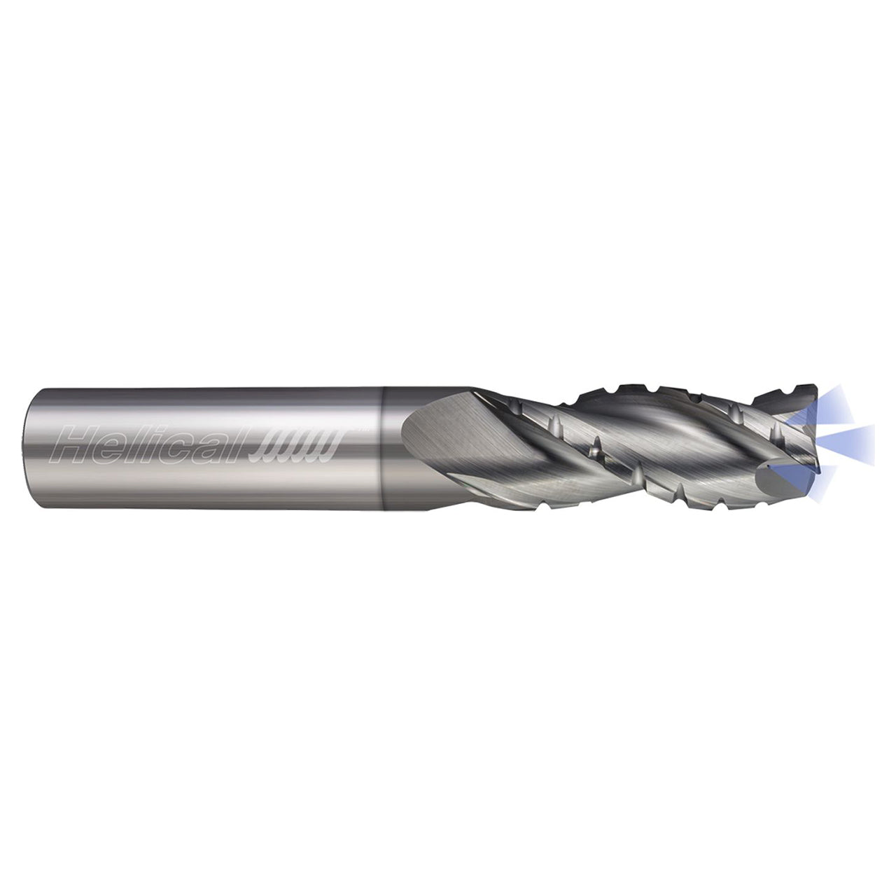 Helical Solutions 88092 | H35ALVC-C-3 0.7500" Diameter x 0.7500" Shank x 3.0000" OAL x 0.0600" Radius 3 Flute Nplus Coated Corner Radius End Mill