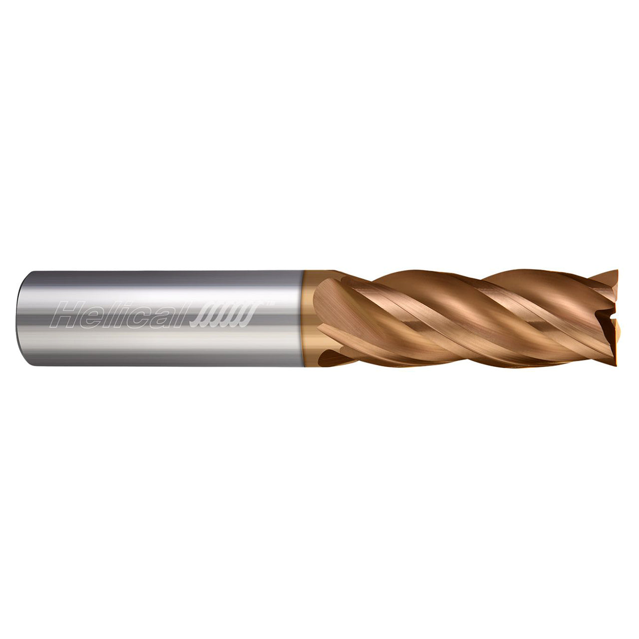 Helical Solutions 88163 | HSV-4 0.2812" Diameter x 0.3125" Shank x 2.5000" OAL x 0.6250" LOC 4 Flute Tplus Coated Square End Mill