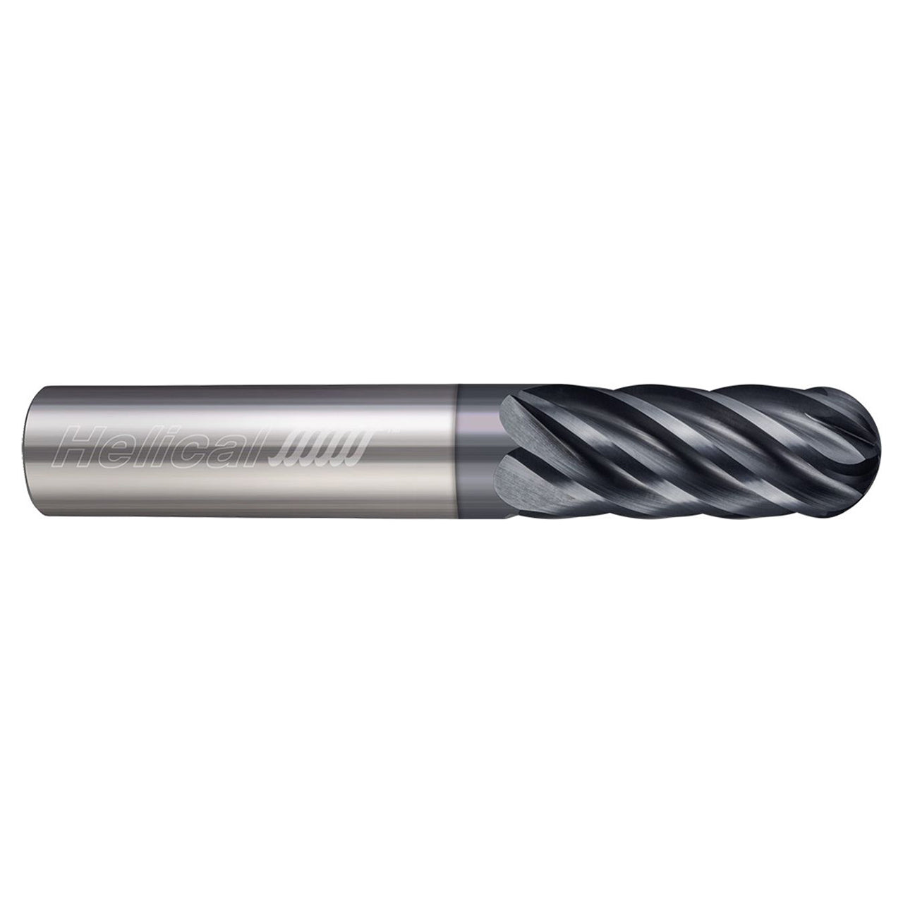 Helical Solutions 88354 | HEV-6 0.1875" Diameter x 0.1875" Shank x 3.0000" OAL x 1.0000" LOC 6 Flute Aplus Coated Ball End Mill