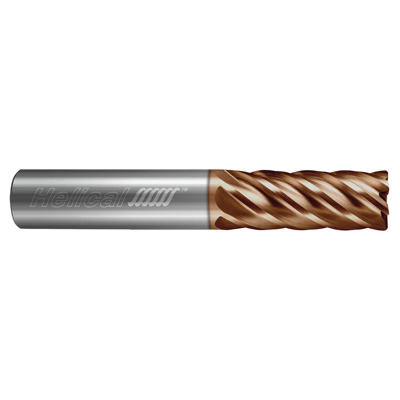Helical Solutions 88403 | HEV-6 0.3750" Diameter x 0.3750" Shank x 2.5000" OAL x 0.1250" Radius 6 Flute Tplus Coated Corner Radius End Mill
