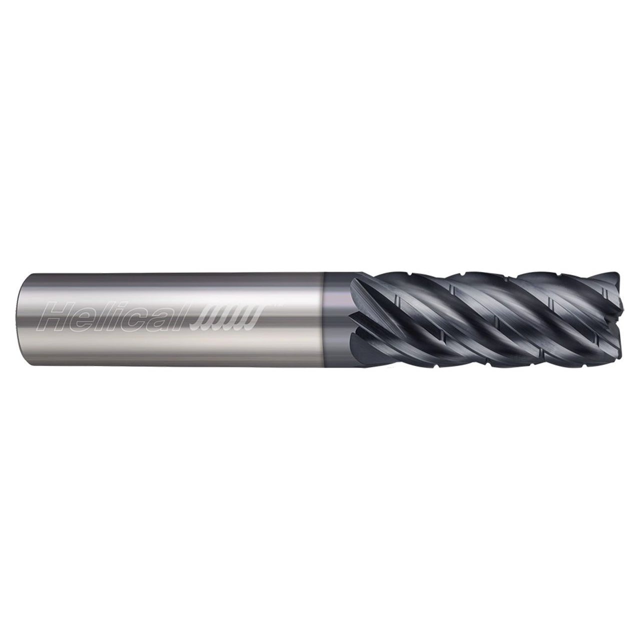 Helical Solutions 88504 | HEV-C-5 0.6250" Diameter x 0.6250" Shank x 5.0000" OAL x 0.0600" Radius 5 Flute Aplus Coated Corner Radius End Mill