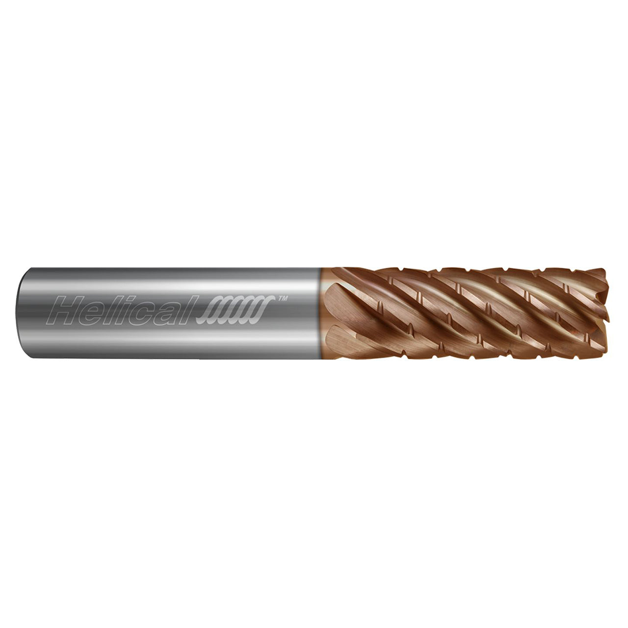 Helical Solutions 88551 | HEV-C-7 0.5000" Diameter x 0.5000" Shank x 3.0000" OAL x 0.0200" Radius 7 Flute Tplus Coated Corner Radius End Mill