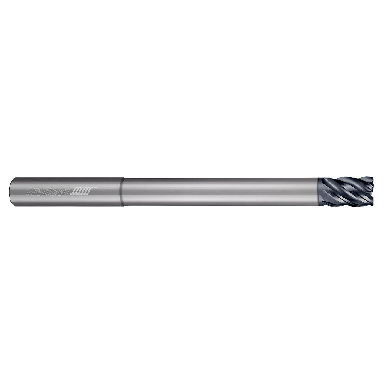 Helical Solutions 88579 | HEV-RN-5 0.1875" Diameter x 0.1875" Shank x 4.0000" OAL x 0.0300" Radius 5 Flute Aplus Coated Corner Radius End Mill