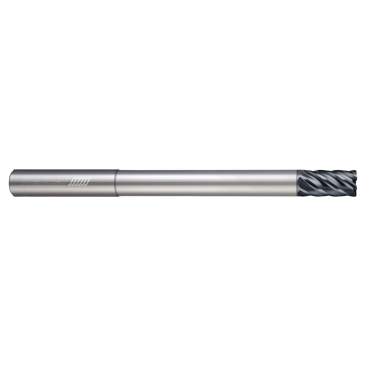 Helical Solutions 88610 | HEV-RN-6 0.1250" Diameter x 0.1250" Shank x 2.0000" OAL x 0.0100" Radius 6 Flute Aplus Coated Corner Radius End Mill