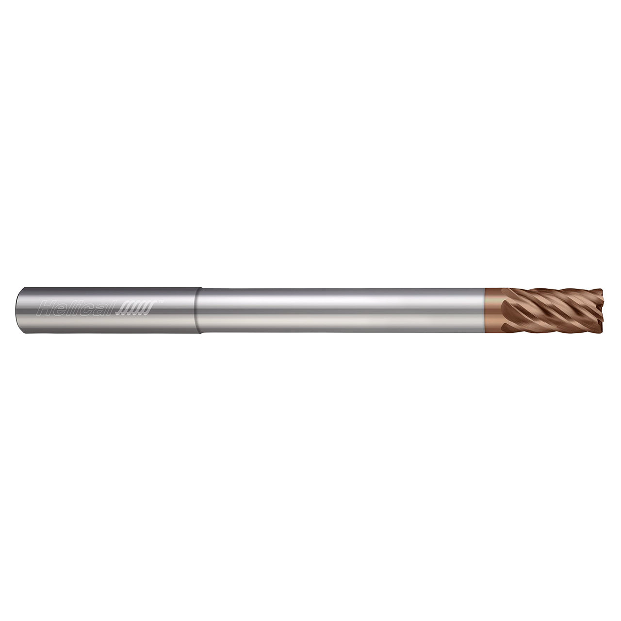 Helical Solutions 88661 | HEV-RN-6 0.6250" Diameter x 0.6250" Shank x 6.0000" OAL x 0.0300" Radius 6 Flute Tplus Coated Corner Radius End Mill