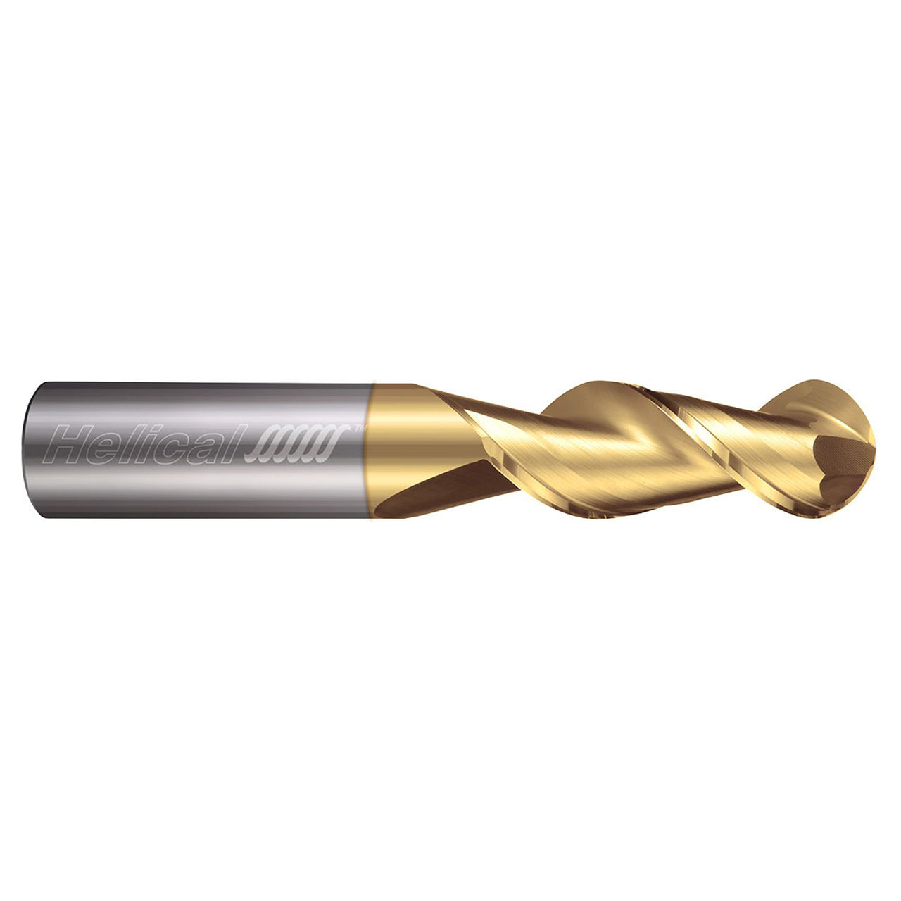 Helical Solutions 88714 | H45AL-2 0.1250" Diameter x 0.1250" Shank x 2.5000" OAL x 0.8750" LOC 2 Flute Zplus Coated Ball End Mill