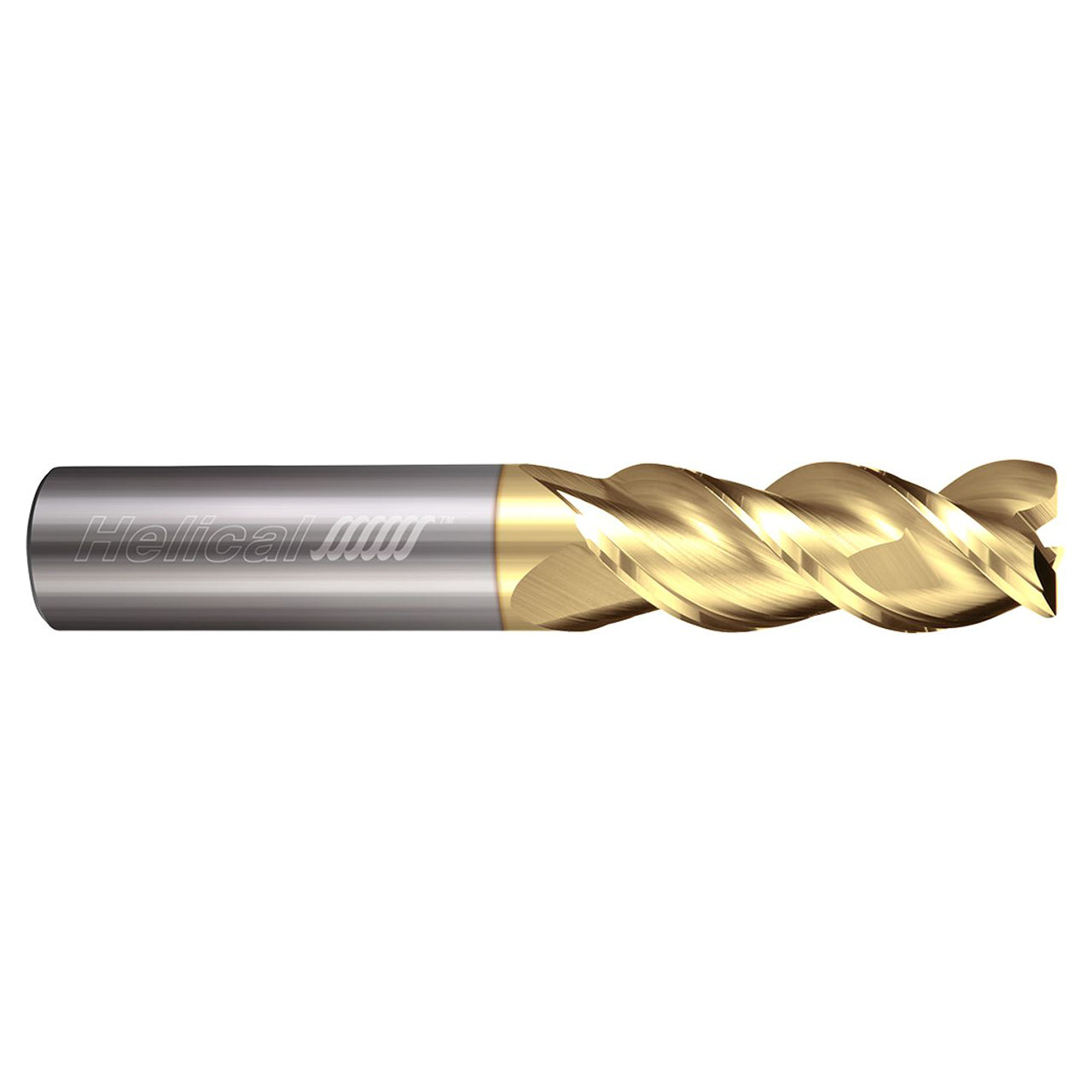 Helical Solutions 88790 | H45AL-3 0.7500" Diameter x 0.7500" Shank x 5.0000" OAL x 0.1250" Radius 3 Flute Zplus Coated Corner Radius End Mill