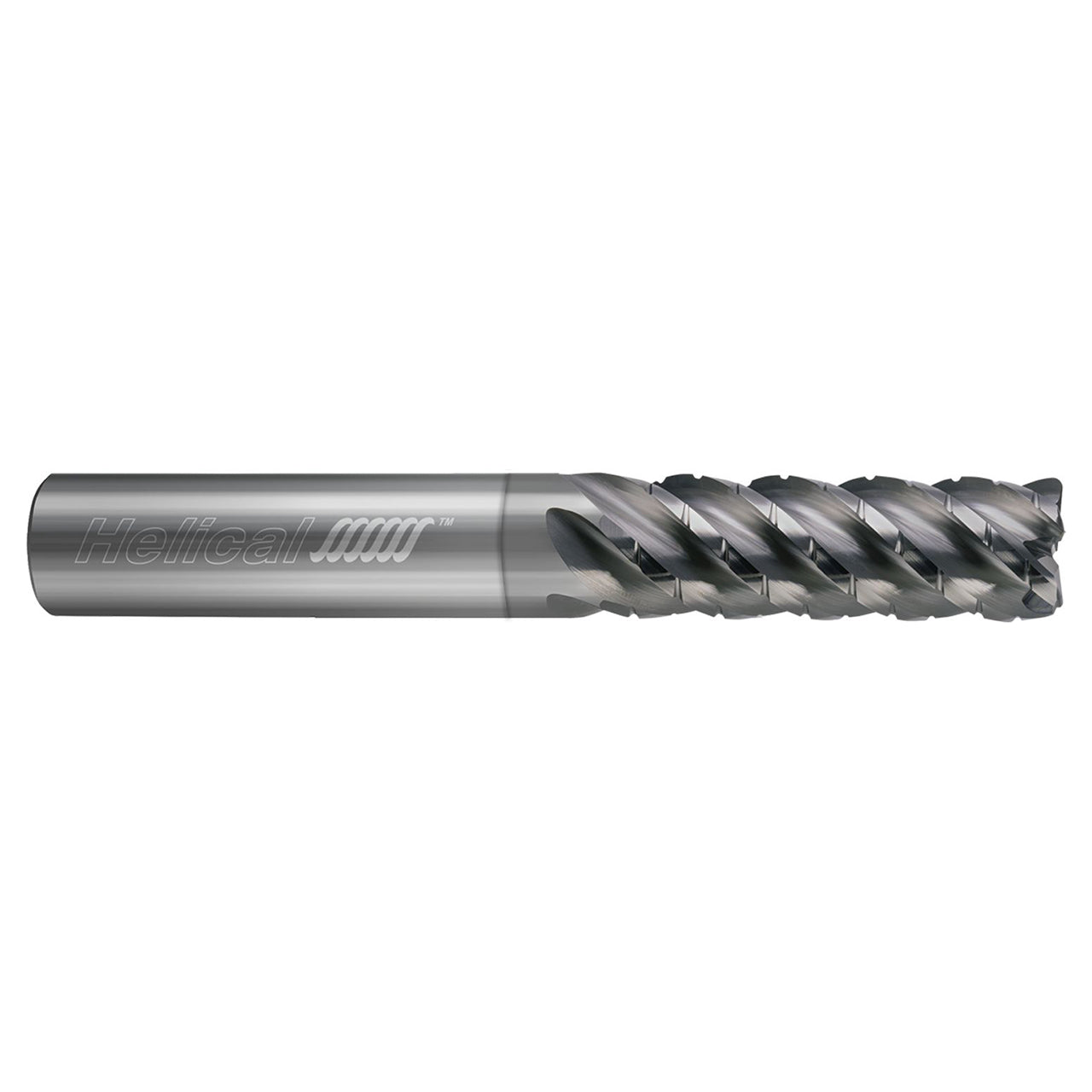 Helical Solutions 88924 | HVAL-C-5 0.1875" Diameter x 0.2500" Shank x 2.5000" OAL x 0.0100" Radius 5 Flute Nplus Coated Corner Radius End Mill