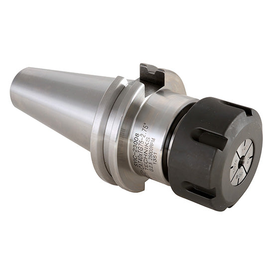 Techniks 23008 | CAT40 Taper x 2.500" Shank x 2.750" Length TG75 Steel Collet Chuck