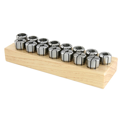 Techniks 01620-9S | 1/8" - 3/8" Capacity x 1/32" Increment DA200 Steel High Precision Collet Set - 9pcs