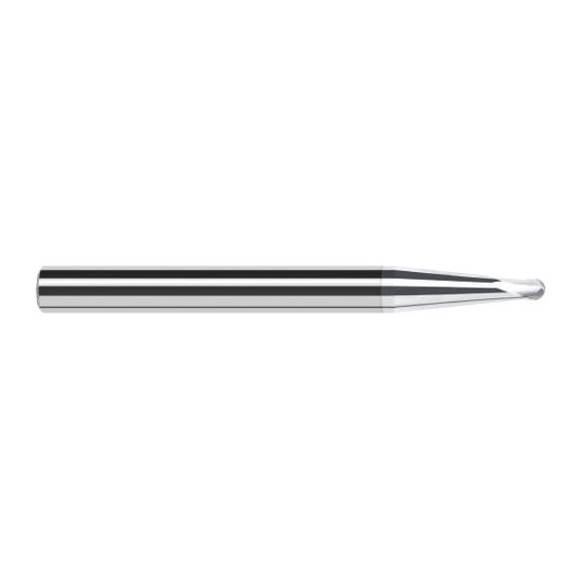 Harvey Tool 996087-C8 | 3/16" Diameter x 3/8" Shank x 0.1500" LOC x 2-1/2" OAL 2FL TiB2 Coated Carbide Ball End Mill