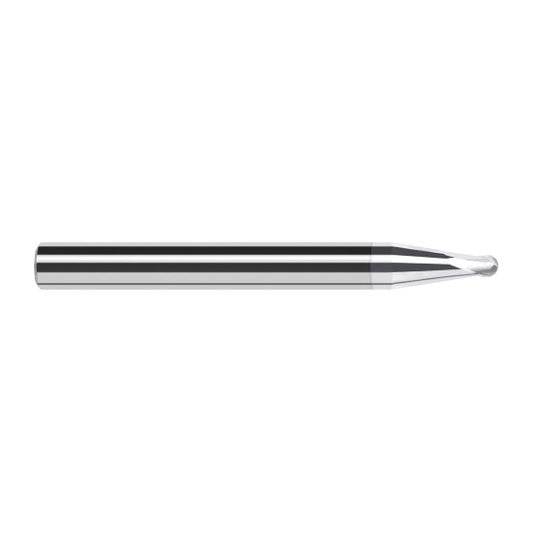 Harvey Tool 995621-C8 | 1/16" Diameter x 1/4" Shank x 0.0500" LOC x 2-1/2" OAL 2FL TiB2 Coated Carbide Ball End Mill
