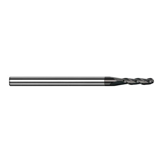 Harvey Tool 989816-C4 | 1/4" Diameter x 1/4" Shank x 3/4" LOC x 2-1/2" OAL 3FL Amorphous Diamond Coated Carbide Ball End Mill