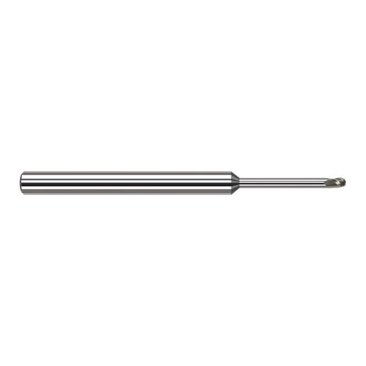 Harvey Tool 925208 | 1/8" Diameter x 1/8" Shank x 3/16" LOC x 2-1/2" OAL 3FL Uncoated Carbide Ball End Mill