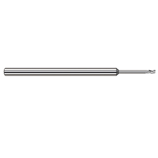 Harvey Tool 861093 | 3/32" Diameter x 1/8" Shank x 9/64" LOC x 2-1/2" OAL 0.0050" Radius 3FL Uncoated Carbide Corner Radius & Corner Chamfer End Mill for Aluminum Alloys