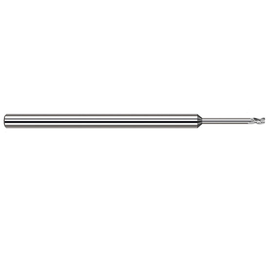 Harvey Tool 949647 | 3/64" Diameter x 1/8" Shank x 0.0710" LOC x 2-1/2" OAL 0.0030" Radius 3FL Uncoated Carbide Corner Radius & Corner Chamfer End Mill for Aluminum Alloys