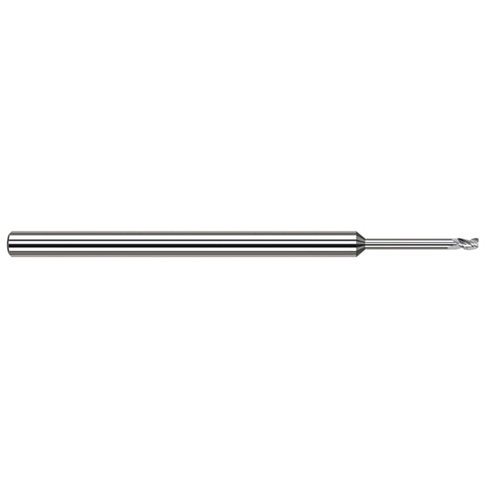 Harvey Tool 956531 | 1/32" Diameter x 1/8" Shank x 3/64" LOC x 2-1/2" OAL 0.0030" Radius 3FL Uncoated Carbide Corner Radius & Corner Chamfer End Mill for Aluminum Alloys