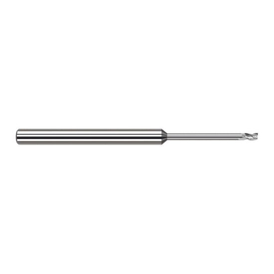 Harvey Tool 879293 | 3/32" Diameter x 1/8" Shank x 9/64" LOC x 2-1/2" OAL 3FL Uncoated Carbide Single End Mill