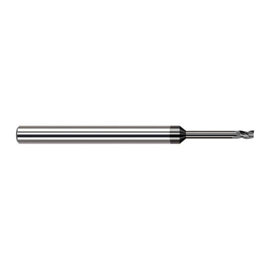 Harvey Tool 927162-C4 | 1/16" Diameter x 1/8" Shank x 3/32" LOC x 2-1/2" OAL 3FL Amorphous Diamond Coated Carbide Single End Mill
