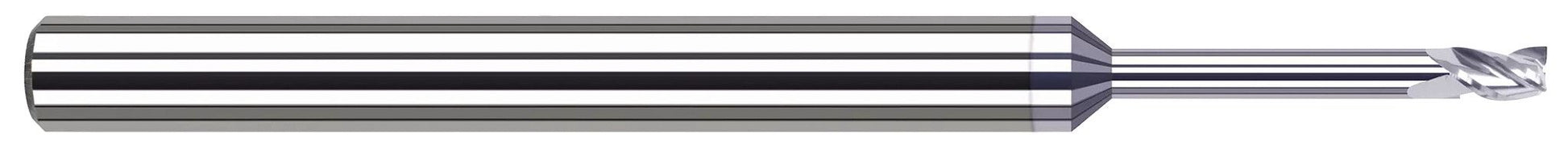 Photograph of a Harvey Tool 930932 | 0.5000" (1/2) Cutter DIA x 0.7500" (3/4) Length of Cut x 2.5000" (2-1/2) Reach Carbide Square End Mill for Aluminum Alloys, 3 Flutes