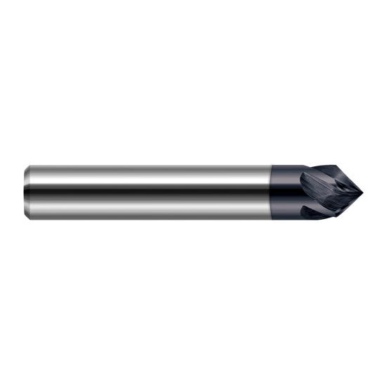 Harvey Tool 888824-C3 | 3/8" Diameter x 3/8" Shank 120 Degree Included Angle 4FL AlTiN Coated Solid Carbide Chamfer Mill