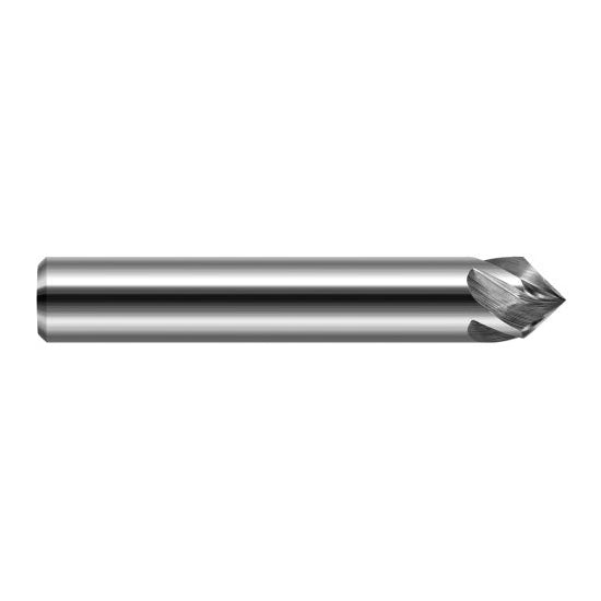 Harvey Tool 888816 | 1/4" Diameter x 1/4" Shank 120 Degree Included Angle 4FL Uncoated Solid Carbide Chamfer Mill