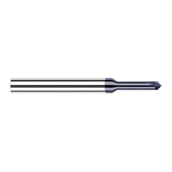Harvey Tool 996830-C3 | 1/8" Diameter x 1/8" Shank 60 Degree Included Angle 0.2500" Overall Reach 2FL AlTiN Coated Solid Carbide Chamfer Mill
