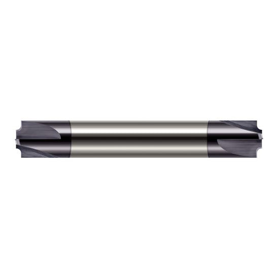 Harvey Tool 21005-C3 | 3/8" Diameter x 3/8" Shank x 2-1/2" OAL 0.2490" Tip Diameter 4FL AlTiN Coated Solid Carbide Double End Corner Rounding End Mill