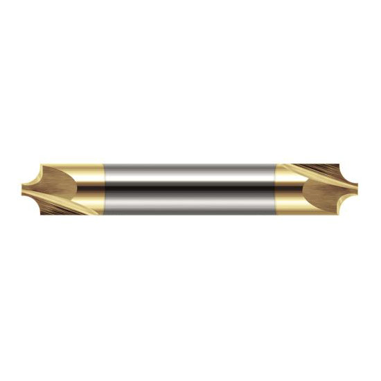 Harvey Tool 46125-C1 | 5/16" Diameter x 5/16" Shank x 2-1/2" OAL 0.0600" Tip Diameter 2FL TiN Coated Solid Carbide Double End Corner Rounding End Mill