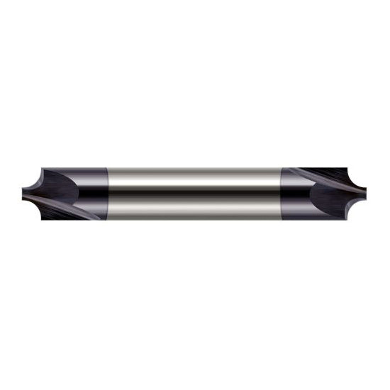 Harvey Tool 46172-C3 | 7/16" Diameter x 7/16" Shank x 2-1/2" OAL 0.0600" Tip Diameter 2FL AlTiN Coated Solid Carbide Double End Corner Rounding End Mill