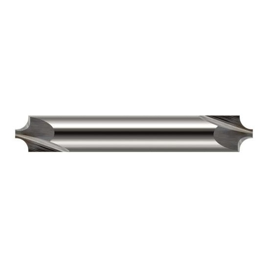 Harvey Tool 46078 | 1/4" Diameter x 1/4" Shank x 2" OAL 0.0470" Tip Diameter 2FL Uncoated Solid Carbide Double End Corner Rounding End Mill