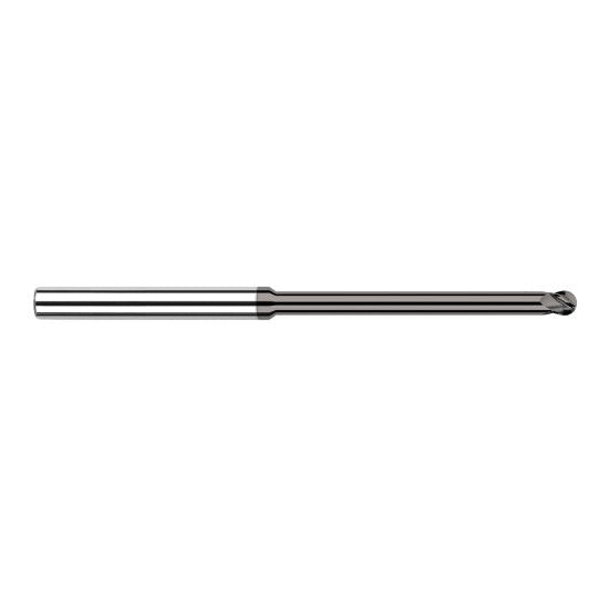 Harvey Tool 65316 | 1/4" Diameter x 1/4" Shank x 3/8" LOC x 6" OAL 4FL CVD Diamond Coated Carbide Ball End Mill