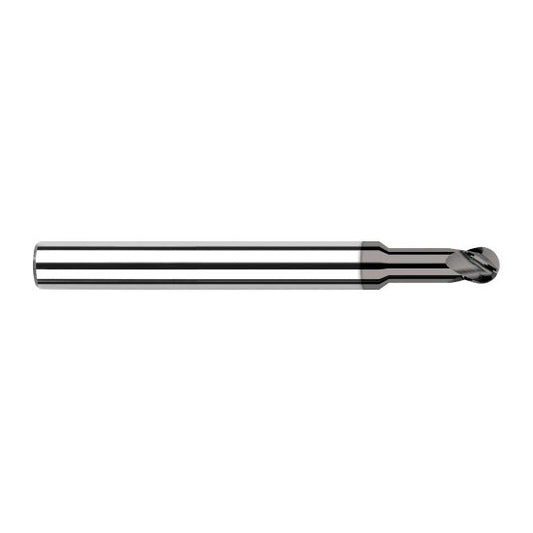 Harvey Tool 64024 | 3/8" Diameter x 3/8" Shank x 0.5700" LOC x 2-1/2" OAL 4FL CVD Diamond Coated Carbide Ball End Mill