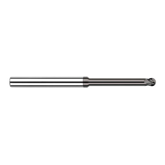 Harvey Tool 62108 | 1/8" Diameter x 1/8" Shank x 3/16" LOC x 2-1/2" OAL 4FL CVD Diamond Coated Carbide Ball End Mill