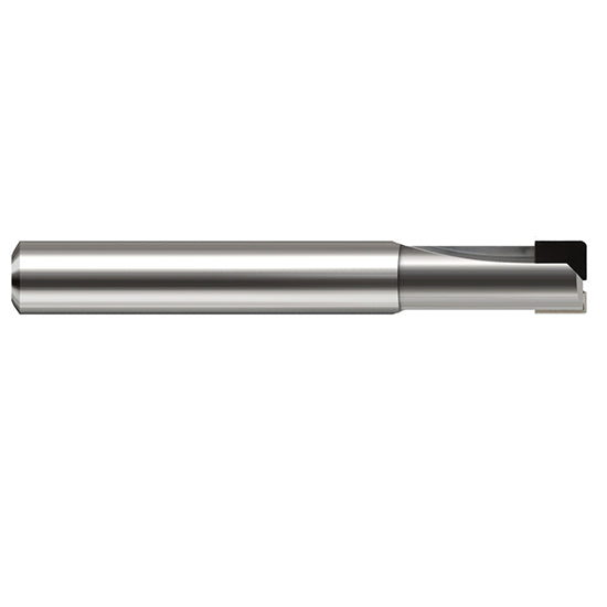 Harvey Tool 858916 | 1/4" Diameter x 1/4" Shank x 1/4" LOC x 2-1/2" OAL 0.0100" Radius 2FL PCD Coated Carbide Corner Radius & Corner Chamfer End Mill for Diamond Tooling