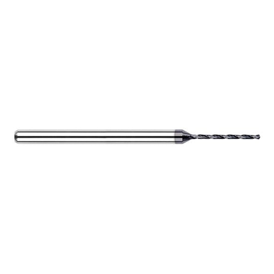 Harvey Tool 20327-C3 | 0.0472" Diameter x 0.3950" Flute Length x 1/8" Straight Shank x 1-1/2" OAL 130 Degree Drill Point Angle AlTiN Coated Solid Carbide Micro Drill Bit