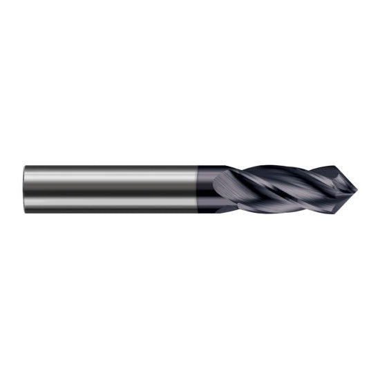 Harvey Tool 865432-C6 | 1/2" Diameter x 1/2" Shank x 1" LOC 120 Degree Point Angle 4FL AlTiN Nano Coated Solid Carbide Drill Mill