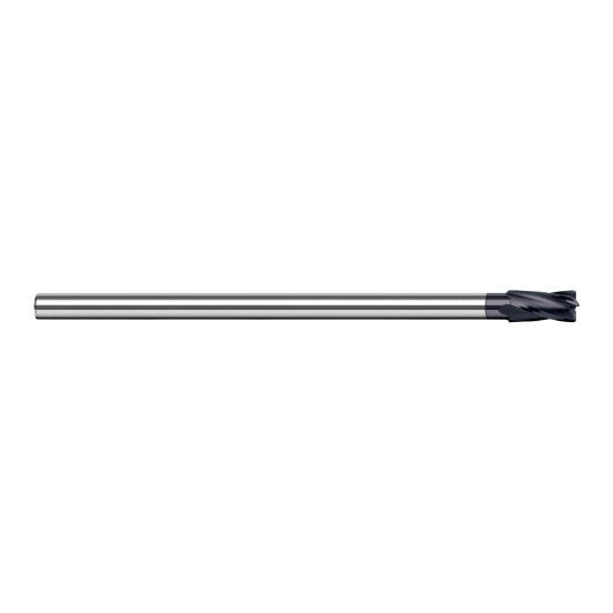 Harvey Tool 829024-C3 | 3/8" Diameter x 5/16" Shank x LOC x 4" OAL 0.0150" Radius AlTiN Coated Carbide Corner Radius End Mill