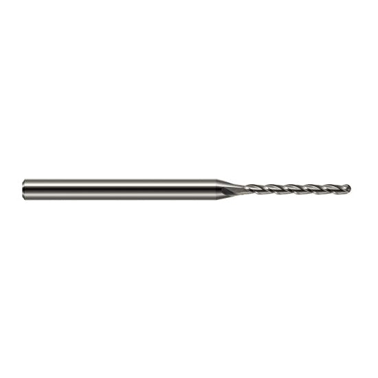 Harvey Tool 35120 | 0.0200" Diameter x 0.2500" LOC x 1/8" Shank x 2-1/2" OAL Uncoated Carbide Miniature Ball Deburring End Mill