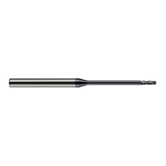 Harvey Tool 861278-C3 | 5/64" Diameter x 0.2340" LOC x 1/8" Shank x 2-1/2" OAL AlTiN Coated Carbide Miniature Ball Deburring End Mill