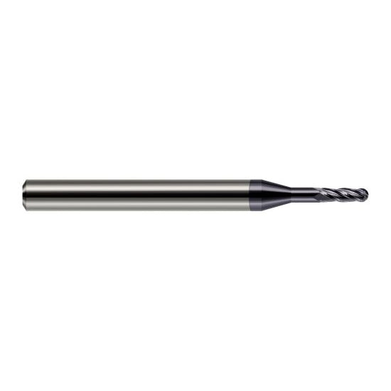 Harvey Tool 982912-C3 | 3/16" Diameter x 0.5700" LOC x 3/16" Shank x 2" OAL AlTiN Coated Carbide Miniature Ball Deburring End Mill