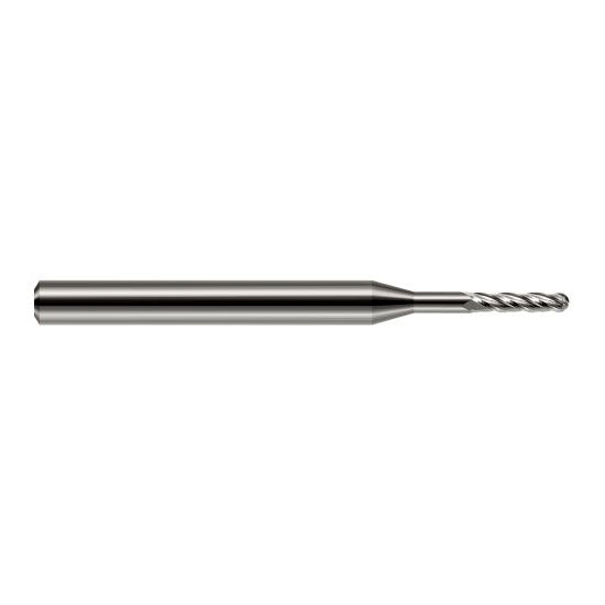 Harvey Tool 76690 | 0.0900" Diameter x 0.2700" LOC x 1/8" Shank x 1-1/2" OAL Uncoated Carbide Miniature Ball Deburring End Mill