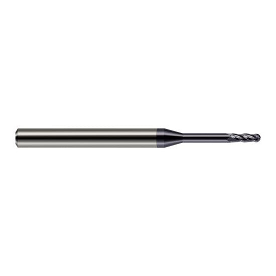Harvey Tool 76912-C3 | 3/16" Diameter x 0.5700" LOC x 3/16" Shank x 2-1/2" OAL AlTiN Coated Carbide Miniature Ball Deburring End Mill