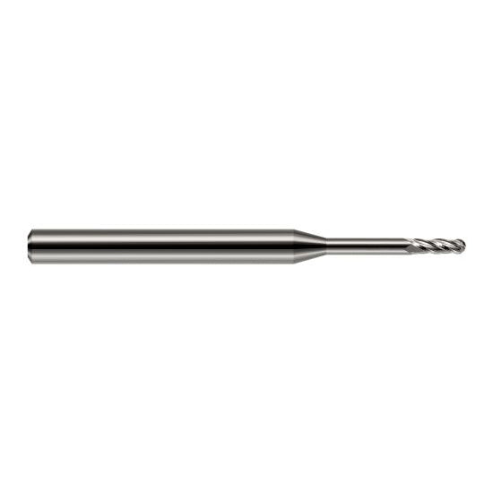 Harvey Tool 76716 | 1/4" Diameter x 0.7500" LOC x 1/4" Shank x 4" OAL Uncoated Carbide Miniature Ball Deburring End Mill