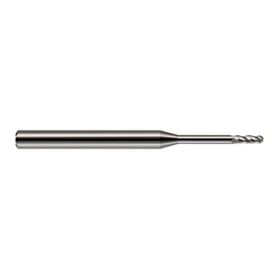 Harvey Tool 76855 | 0.0550" Diameter x 0.1650" LOC x 1/8" Shank x 1-1/2" OAL Uncoated Carbide Miniature Ball Deburring End Mill