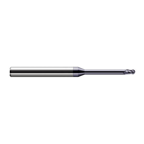 Harvey Tool 966050-C3 | 0.0500" Diameter x 0.0750" LOC x 1/8" Shank x 2-1/2" OAL AlTiN Coated Carbide Miniature Ball Deburring End Mill