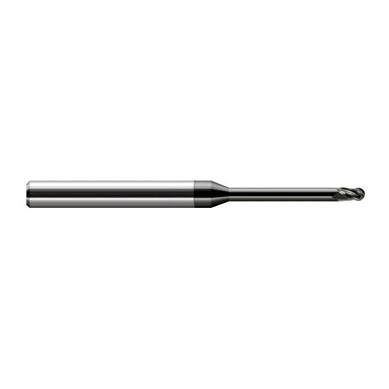 Harvey Tool 966108-C4 | 1/8" Diameter x 0.1870" LOC x 1/8" Shank x 2-1/2" OAL Amorphous Diamond Coated Carbide Miniature Ball Deburring End Mill