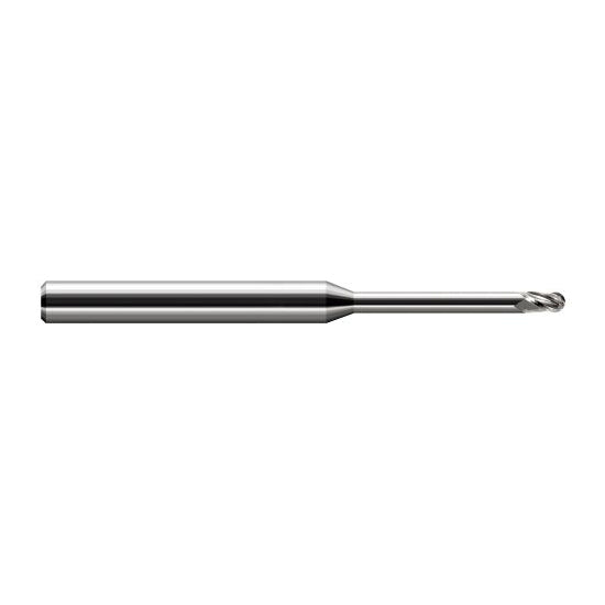 Harvey Tool 966110 | 5/32" Diameter x 0.2340" LOC x 3/16" Shank x 3" OAL Uncoated Carbide Miniature Ball Deburring End Mill
