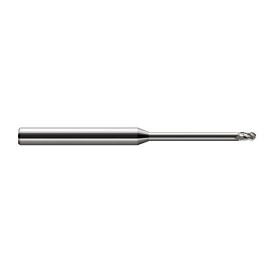 Harvey Tool 35625 | 0.0250" Diameter x 0.0370" LOC x 1/8" Shank x 2-1/2" OAL Uncoated Carbide Miniature Ball Deburring End Mill